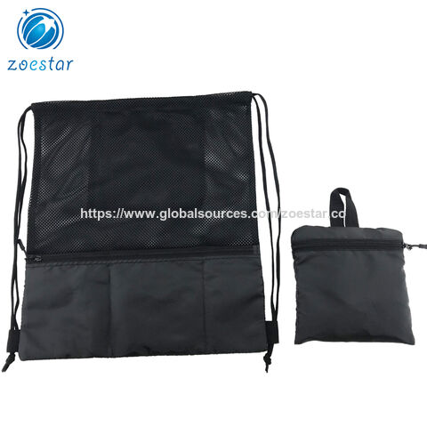Mochila Resistente Plegable de Malla con Cordón, Bolsa de Viaje Diaria para Natación y Deportes for sale at factory direct price