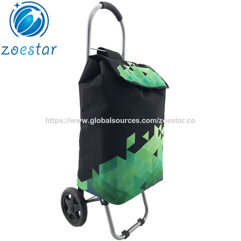 Carro de Compra Plegable Aislado para Supermercado y Lavandería con Ruedas y Rodamientos - Carrito de Mano