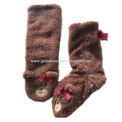 Buy Wholesale China Women Soft Cute Funny Animal Design Microfiber Slipper  Socks Cozy Fuzzy Winter Warm Socks & Winter Socks at USD  | Global  Sources