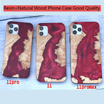 Bulk Buy China Wholesale Creative Resin wood Phone Cover For