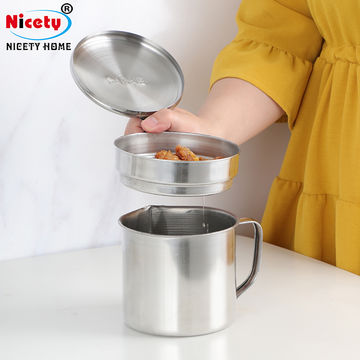 Cooking Oil Filter Cup Keeper Strainer, Cooking Oil Storage Containers