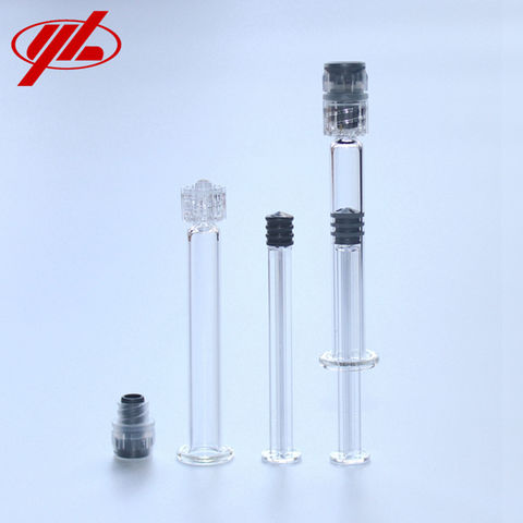 Glass Syringe 1ml Pre-filled Syringe Luer Lock Prefillable Syringe ...