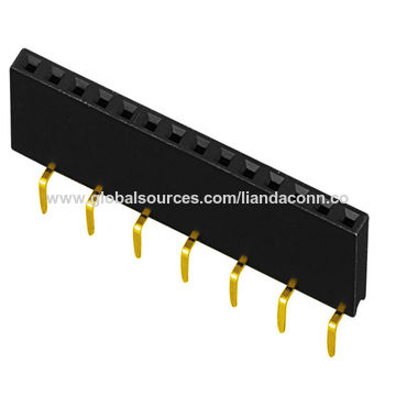 China 2.54mm H=5.0mm Female Header, U-type Single Row Centipede Feet ...