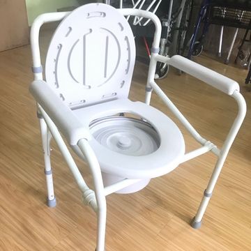 height adjustable wheeled commode