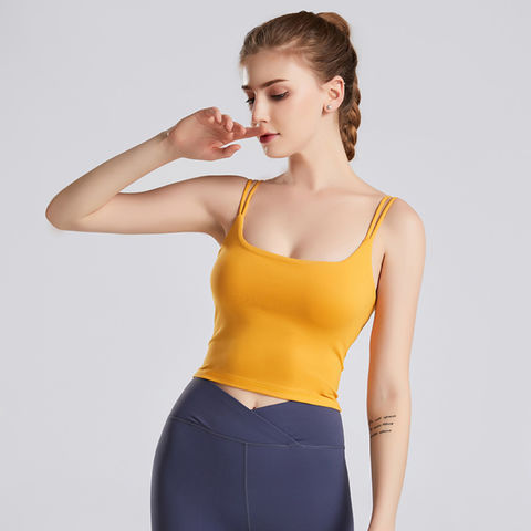 Autumn/Winter Yoga Suit With Built-In Bra Pads, Tight-Fitting Short Length Crop  Top Showing Belly Button And Long Sleeve Exercise T-Shirt