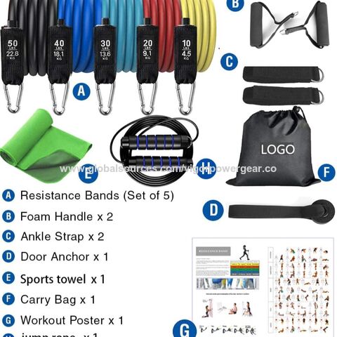 Conjunto de Tubos de Resistência de Látex Empilháveis - Bandas Elásticas Tubulares de Resistência for sale at factory direct price