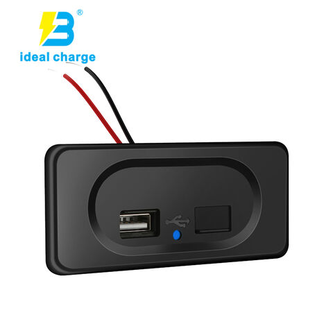 Waterproof Dual USB Charger Socket Power Outlet 4.8A with Wire In