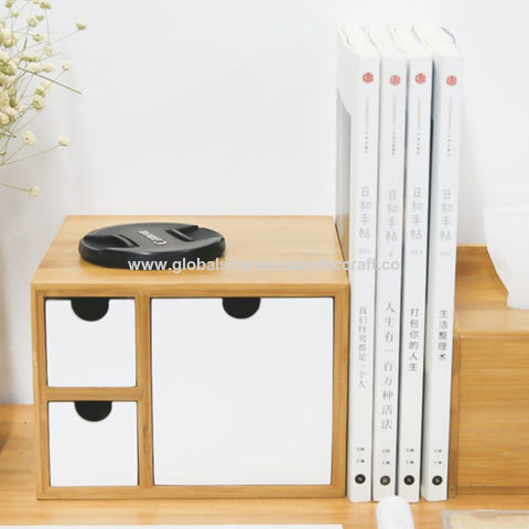 Buy Wholesale China Natural Bamboo Organizer For Desk With Drawers For ...