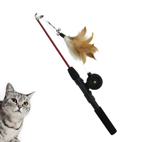 Buy Wholesale China Fishing Rod'n Reel Kitty Teaser Cat Feather
