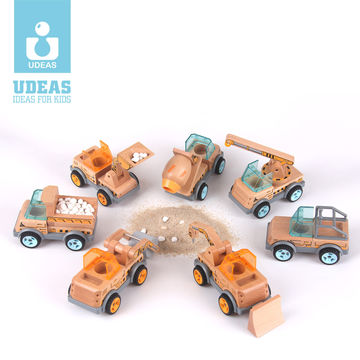 wooden construction vehicles