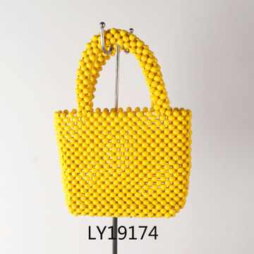 Yellow beaded sale bag