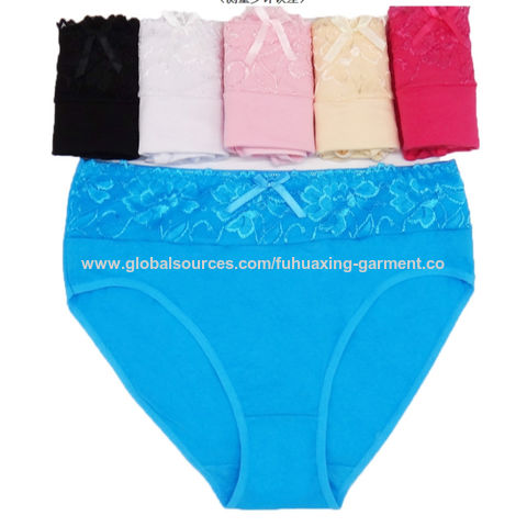 Buy Wholesale China Customized Sexy Underwear Lady Fat Women Organic Cotton  Panties Plus Size Underwear & Plus Size Underwear at USD 0.62