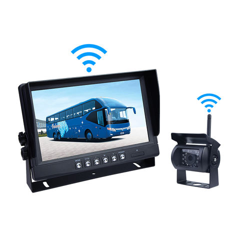 DC12V-24V 9inch Bus Rear View Camera 2.4Ghz Wireless Truck backup ...