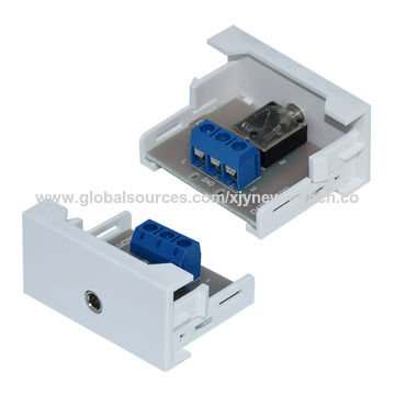 Mini jack stéréo modulaire 3.5mm, boîtier de connexion 22.5x45, convertisseur d'interface NEPCI XJY-DMT-PHJ type à vis for sale at factory direct price