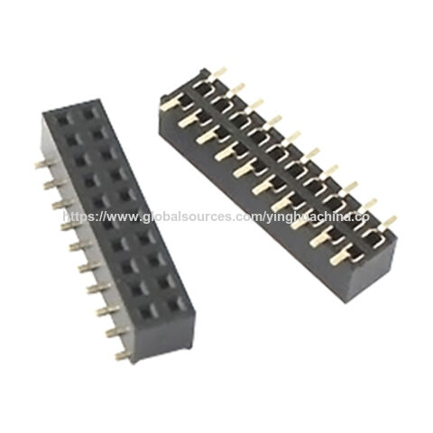 ChinaH2.0 Dual-rows U-type-1.27 Female Header, SMT- Number Y04829-2MU-2 ...