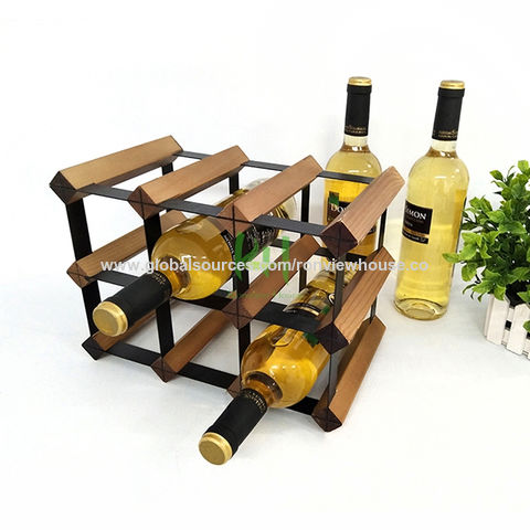 Casier à vin en bois, étagères à vin, rangement de vin, casier à 9 bouteilles, rangement horizontal