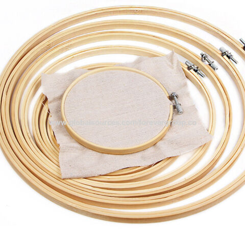 Bamboo Hand Embroidery Cross Stitch Ring Hoop Frames Wood Sewing Craft 13-34CM 