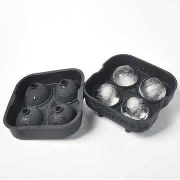 Ice Mould 4 Grid Round Ice Cube Mold Whiskey Maker Ball Mould