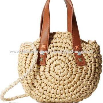 crochet straw bag