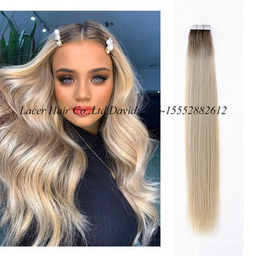 Buy Wholesale China Distributor Price Black Root & Golden Body Gradient Pu Human  Hair Extensions In Stock & Human Hair at USD  | Global Sources