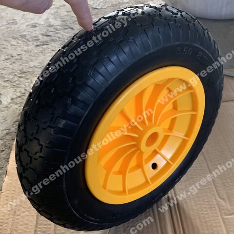 14 Inci Pu Roda Busa 3.50-8 Datar Gratis Roda Gerobak Padat Ban ...