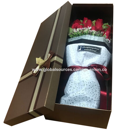 صندوق بوكيه الزهور زهور الورود الاصطناعية هدايا عيد الحب عيد الأم بالجملة for sale at factory direct price