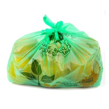 Bolsas de basura hechas con maicena y bolsas de basura de cocina