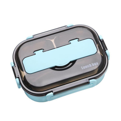 Leakproof food flasks container plastic with 4 compartments multi ...