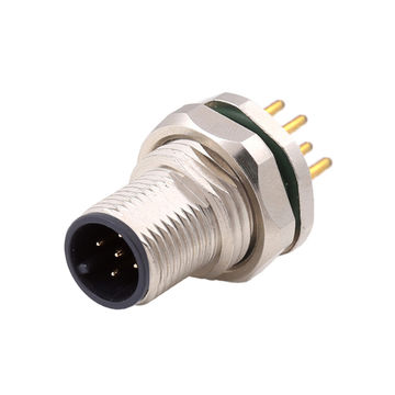 M12 male female circular connector over molding IP67 IP68 dc power jack ...