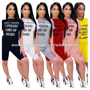 Amazon Pop Casual Printed Letter Fashion Summer Wear Pieces Tops