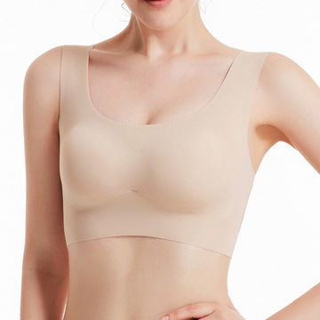 Thin Push Up Vest Bra Women Silk Seamless Underwear Soft Comfortable Sleep  Top Plus Size Bras Girls - Buy China Wholesale Half Cup Push Up Bra For  Women $3.5