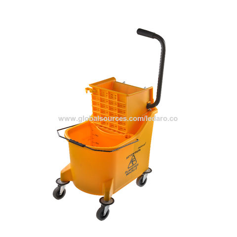 24-Liters Household Window Cleaning Plastic Square Mop Bucket with