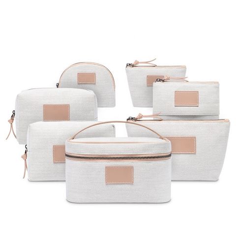 Buy Wholesale China Plain White Canvas Blank Cosmetic Makeup Bag Travle Cosmetic  Bag Make Up Small Pouch Toiletry Bag & Travel Canvas Cosmetic Bag at USD  2.2
