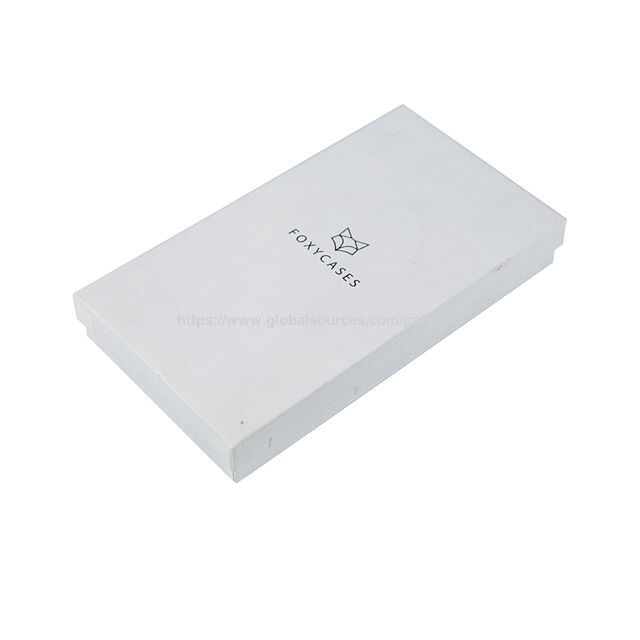 Caixa de Presente de Papel Cartão Branco com Estampagem a Quente, Embalagem Caixa de Presente com Bandeja de Flocagem Caixa de Presente de Joias - Caixas de Presente Personalizadas por Atacado for sale at factory direct price