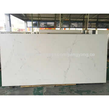 White Artificial Quartz Stone With Grey Veins Buy China