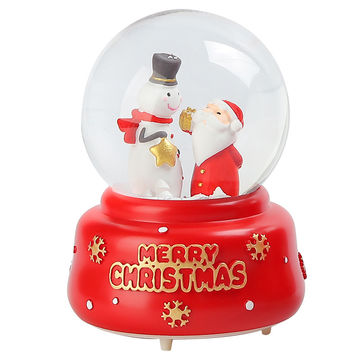 Snow Globe Music Box Santa Claus glitterwirbel 12x12x15cm 50 1197 