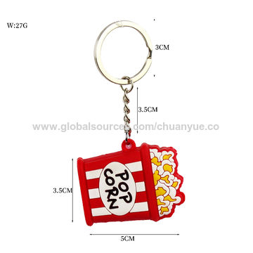 Creative Hamburger Shaped Key Ring Key Chain Bag Pendant Accessories Decor Gift