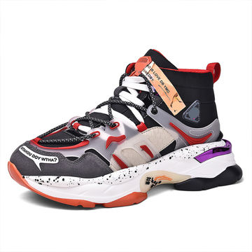 mens elastic lace trainers