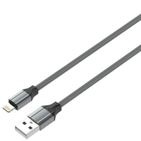 Cable USB LDNIO de 2 metros, carga rápida, cable USB trenzado de nailon LS441 micro lightning tipo C de 1/2 m - Cable de datos para transferencia al por mayor
