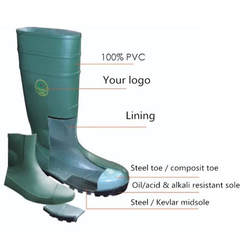 composite toe rain boots