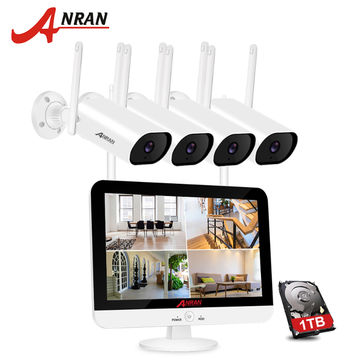 ANRAN 1920P Wireless CCTV Camera System 8CH NVR Wifi Kit Security  Surveillance Video Set Two Way Audio Outdoor IP66 Waterproof