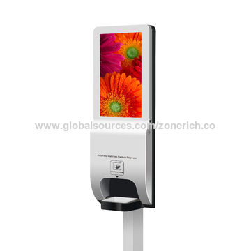 Smart Touch-less Ads Terminal, LCD Screen with IR Thermometer and ...