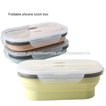 Buy Wholesale China Take Away Silicone Lunch Box Food Packaging Picnic  Silicone Collapsible Food Storage Portable Snack & Silicone Lunch Box at  USD 3