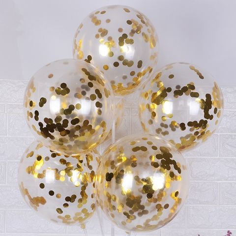 Lote de 10 globos de látex con confeti brillante, decoración romántica para bodas, dorado y transparente, para fiestas de cumpleaños for sale at factory direct price