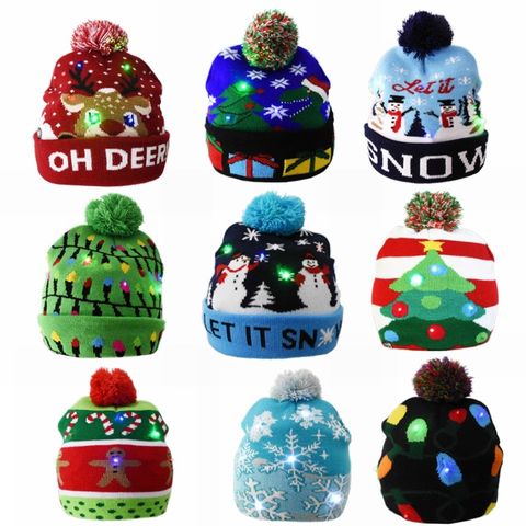 Xmas Cap Beanie Sweater Led Light 