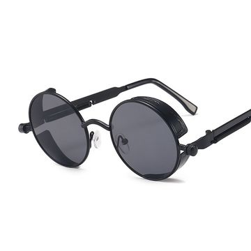 Vintage Round Metal Frame Sun Glasses UV400 Eyewear Fashion Men Women Steampunk Sunglasses