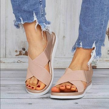 womens comfy slip on sandals