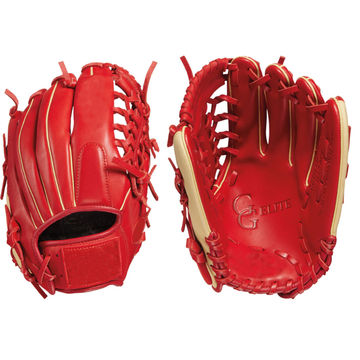 youth red baseball glove