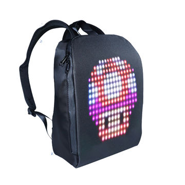 LED Display Bag Mobile Phone APP Programmable 7 Color LED Screen Backpack  School Bag - AliExpress