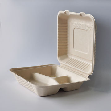 Biodegradable Pulp Paper Food Container Disposable Food Container